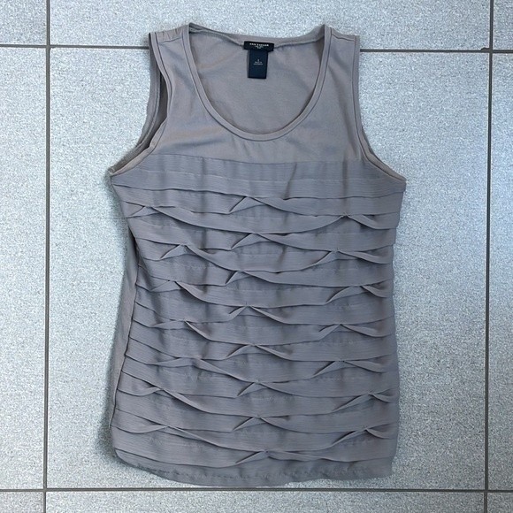 Ann Taylor Light Gray Layered Tank Top - Picture 10 of 10
